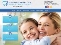 Website Screenshot Matthew Horn, DDS