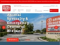 Website Screenshot Animal Specialty & Emergency Center of Brevard