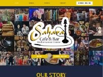 Website Screenshot Sahara's Cafe & Bar