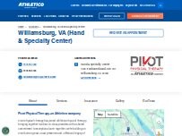 Website Screenshot Pivot PT - Williamsburg (Hand & Specialty Center), an Athletico company