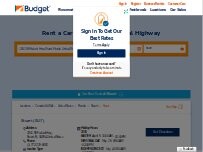 Website Screenshot Budget Car Rental