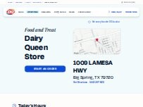 Website Screenshot Dairy Queen