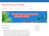 Expert Home Care website screenshot