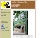 Archery Custom Shop website screenshot