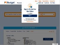 Website Screenshot Budget Car Rental