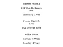 Express Printing website screenshot