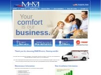 Website Screenshot M & M Electric Heating & Air Conditioning