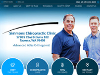 Simmons Chiropractic Clinic website screenshot