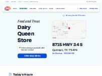 Website Screenshot Dairy Queen