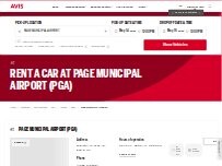 Website Screenshot Avis Car Rental