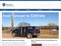 Keystone Engineering & Land Surveying website screenshot