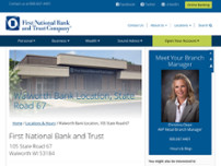 First National Bank and Trust website screenshot