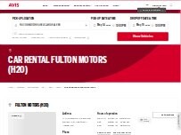Website Screenshot Avis Car Rental