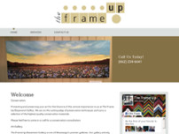 The Frame Up-Basement Gallery website screenshot