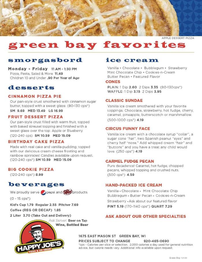 Images Happy Joe's Pizza & Ice Cream - Green Bay