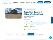 Website Screenshot Right Move Storage - Aldine