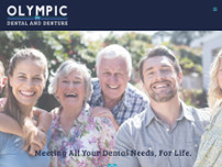Olympic Dental & Denture Center website screenshot