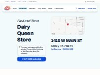 Website Screenshot Dairy Queen