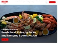 Website Screenshot Wolfies Restaurant and Sports Bar