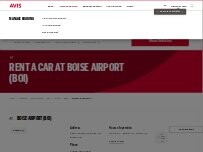 Website Screenshot Avis Car Rental