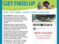 Get Fired Up Pottery website screenshot