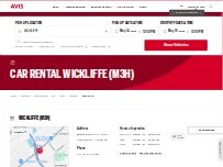 Website Screenshot Avis Car Rental