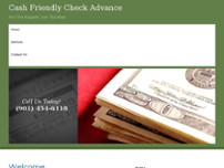 Cash Friendly Check Advance website screenshot