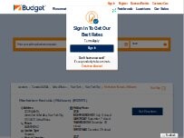 Website Screenshot Budget Car Rental