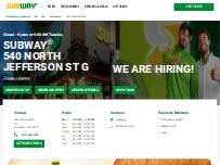 Website Screenshot Subway