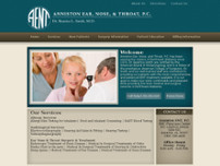 Anniston Ear Nose & Throat website screenshot