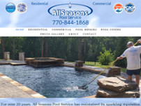 All Seasons Pool Service website screenshot