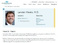 Website Screenshot Landen Meeks, MD