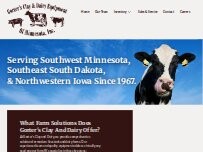 Website Screenshot Gorter's Clay & Dairy Equipment Inc
