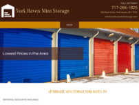 York Haven Mini Storage website screenshot