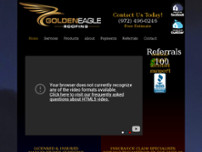 Golden Eagle Roofing & Construction website screenshot