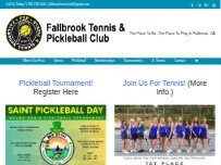 Website Screenshot Fallbrook Tennis & Pickleball Club