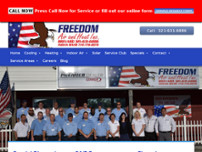 Freedom Air and Heat Inc. website screenshot