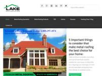 Lake Roofing Systems website screenshot