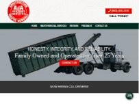 Website Screenshot A & A Construction Waste Removal LLC