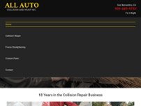 All Auto Collision and Paint Inc. website screenshot