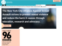 New York City Alliance Against Sexual Assault website screenshot