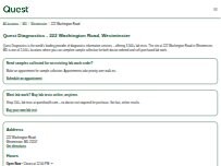 Website Screenshot Quest Diagnostics
