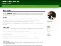 Richard Camp, CPA, PA website screenshot
