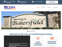 On Call Heating & Air Conditioning website screenshot