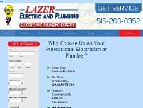 Lazer Electric, LLC. website screenshot