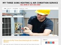 My Three Sons Heating & Air Condition Service website screenshot