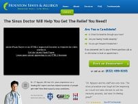 Houston Sinus and Allergy website screenshot