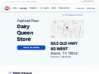 Website Screenshot Dairy Queen