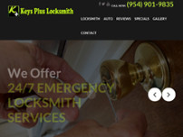 Keys Plus Locksmith website screenshot