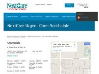 NextCare Urgent Care website screenshot